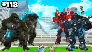GodzillaXkong  vs Speakerman And Cameraman Battle Between Oggy And Jack In Garry mod