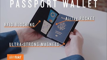 SlimFold Passport Wallet with AirTag Pocket and RFID blocking