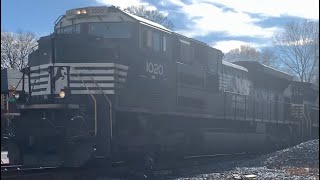 NS Intermodal Train 204 flies through Kannapolis NC with NS leader 1020 (12-10-2020)