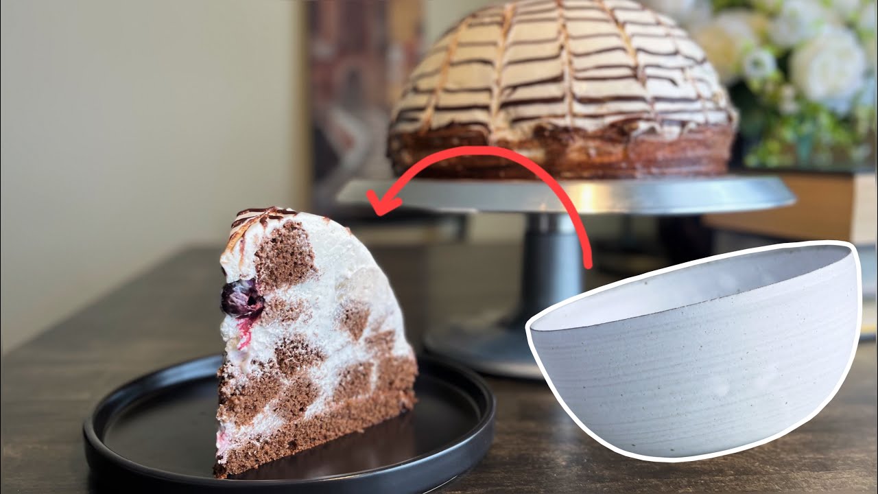 Chocolate Cake made in a BOWL | Tender Cake with Any Fruit | No Cake Pan