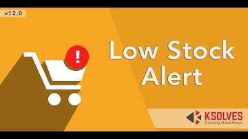 Low Stock Alert by KSOLVES