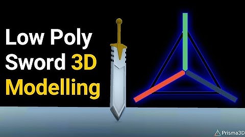 Low Poly Sword 3D Modelling in Prisma 3D ll Tutorial ll NK DYNAMIC