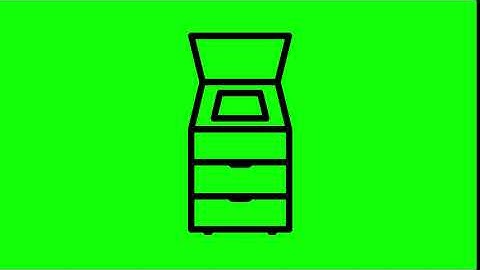 Animated Scaner Machine Icon on Green Screen With Pop-up Sound