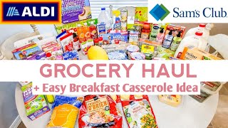 TWO WEEK ALDI AND SAMS CLUB GROCERY HAUL | EASY BREAKFAST CASSEROLE IDEA | LIFE WITH LIZ