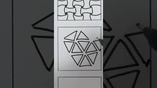 Tripoli Zentangle Pattern | Easy Geometric Tangle