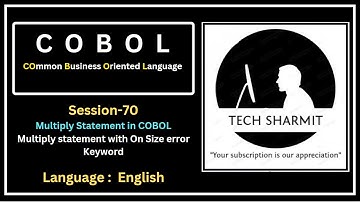 Multiply Statement in COBOL with On Size Error - Practical Example (Session-70) (English)