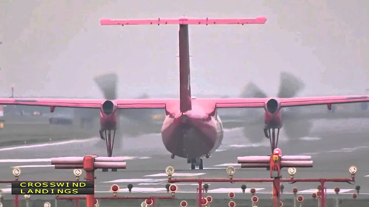 Bombardier Dash 8 Government Surveillance | Plane Spotting Departure (1080HD) | Crosswind Landings