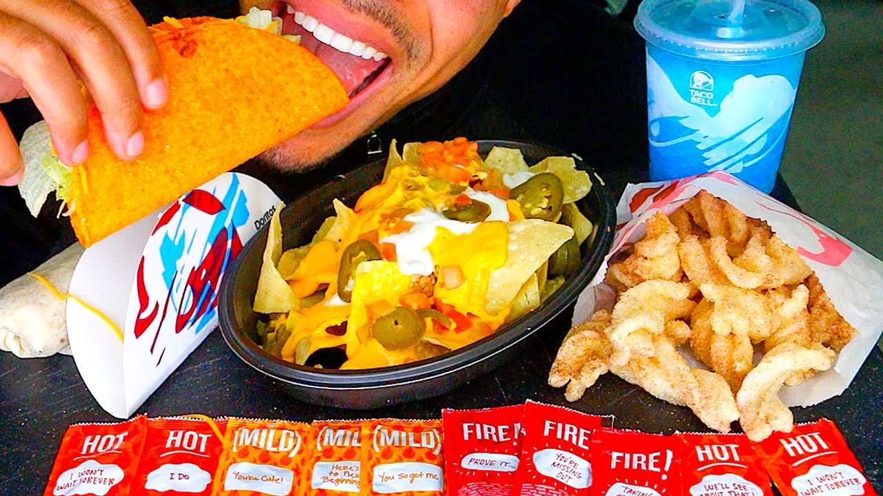 ASMR TACO BELL MUKBANG EATING NO TALKING MOUTH SOUNDS JERRY