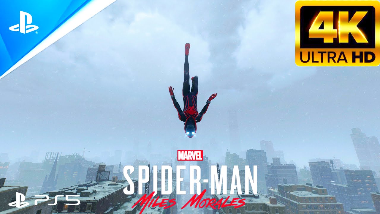 Spider-Man Miles Morales swinging p2