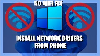 How To Fix No WIFI (Install Network Drivers From Phone) - Windows 10 & 11 + Ghost Spectre & AtlasOS) screenshot 3