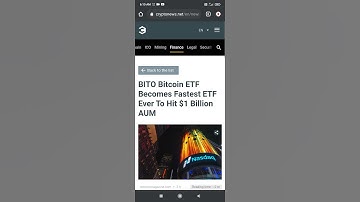 BITO Bitcoin ETF Becomes Fastest ETF Ever To Hit $1 Billion AUM #shorts #crypto #bitcoinetfproshares