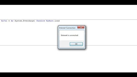 Visual Basic Internet Connection Tutorial