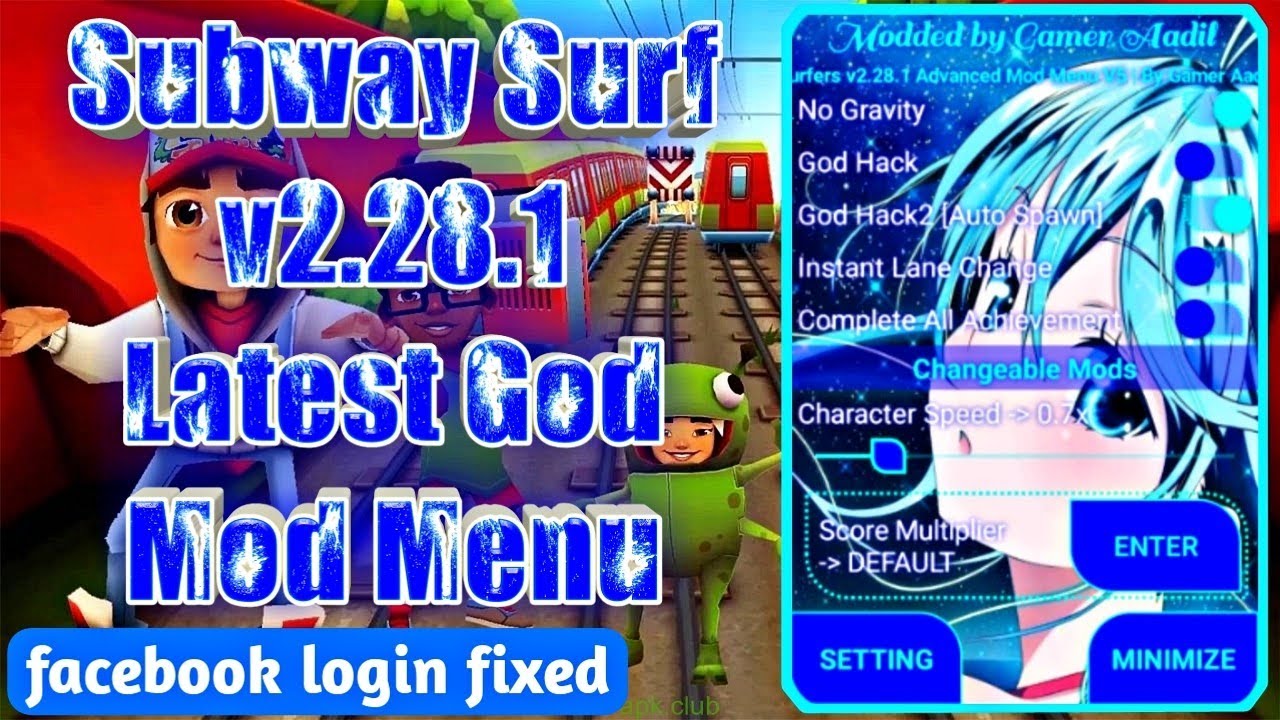 Subway Surfers v2.29.0 God Mod Menu [Stop Train, Speed Hack, Unlimited  Everything, God Hack etc.] 