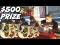 $500 Taco Eating Contest In Texas! Delicious Mexican Street Tacos | Man Vs Food