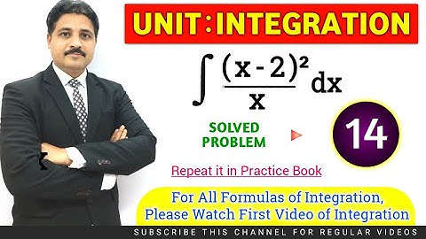 INTEGRATION SOLVED PROBLEM 14 (DEFINITE INTEGRATION AND INDEFINITE INTEGRATION)