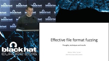 Effective File Format Fuzzing – Thoughts, Techniques and Results