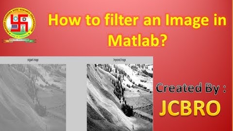 How to filter an Image in Matlab ??