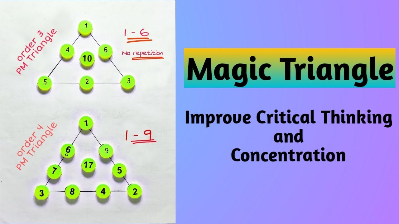 Magic Triangle Maths Puzzle for Kids Kids Games Concentration