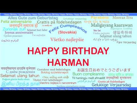 Harman like Herman   Languages Idiomas - Happy Birthday