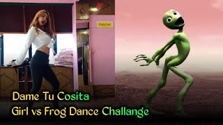 Dame Tu Cosita ! Girl vs Frog Dance Challange ! Romantic Funny Video 2021