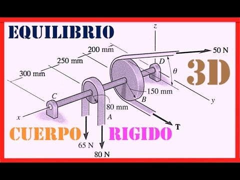 ESTATICA - equilibrio de cuerpo rigido en 3D - ejercicio 5-78 Hibbeler