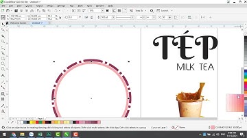 hướng dẫn tự thiết kế biển quảng cáo trà sữa trong corel draw