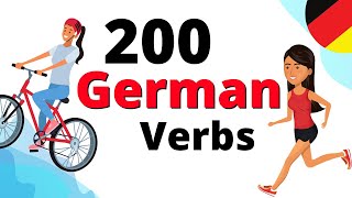 Learn German Verbs 🤸🏻‍♂‍ TOP 200 VERBS IN GERMAN 🏃‍♀‍Perfect German Lesson