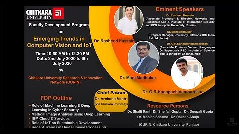 Faculty Development Program on Emerging Trends in Computer Vision and IoT - Day 2
