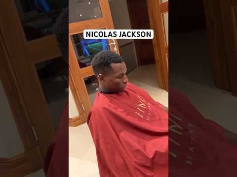 Nicolas Jackson before Man City game ✂️💈 #shorts #barber #haircut #chelsea