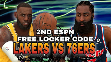 NBA 2K22 76ERS VS LAKERS LOCKER CODE FOR A PD CARD AND 2XP COIN