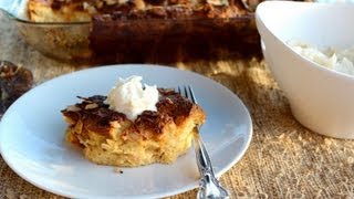 {Dessert Recipe} Bread Pudding with Hard Sauce by CookingForBimbos.com