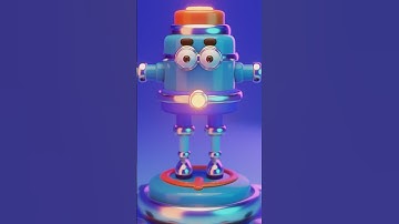 Button - 3d concept art a game character in Blender