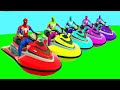 Homem-Aranha Parkour com Limusines Tratores Motos Ônibus Carros na pista de obstáculos - Gta Stream