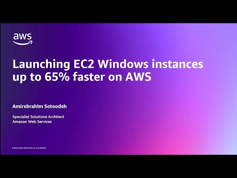 Launching EC2 Windows instances up to 65% faster on AWS