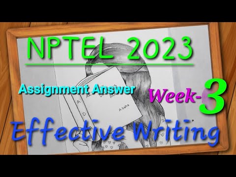 effective writing nptel assignment 1 answers 2023