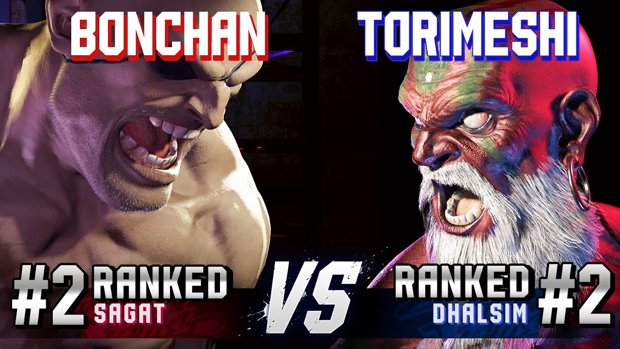 SF6 ▰ BONCHAN (#2 Ranked Sagat) vs TORIMESHI (#2 Ranked Dhalsim) ▰ High Level Gameplay
