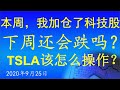 美股分析：下周（9.28-10.2）需要注意的点位和时间? 特斯拉TSLA怎么操作？