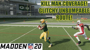 HOW TO BEAT MAN COVERAGE IN MADDEN 20 | GLITCHY UNBUMPABLE ROUTE| THIS PLAY IS CHEATING!