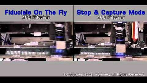 Asymtek: Fiducial on the fly vs. Stop capture mode