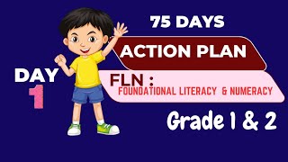 GFLN 75 Days Action Plan| Day - 1 Grade (1&2)| FLN | Telugu| Maths|English 