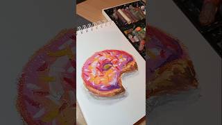 how to draw a realistic donut with oil pastel tutorial for beginners #art #painting #drawing