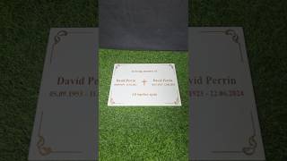 White two persons memorial grave marker