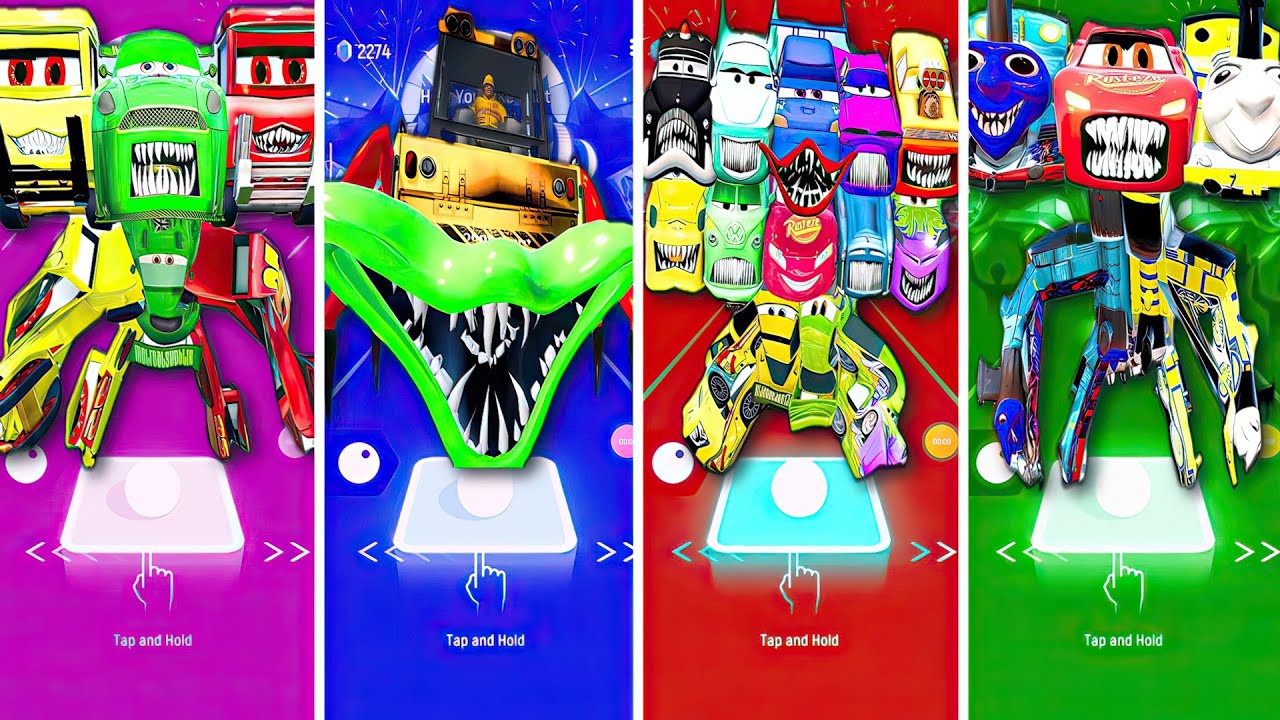 Stacker Sport Car Eater 🆚 Road Roller eater 🆚 Ten Headed Eater 🆚 Thomas Cho Eater Tiles Hop Coffin