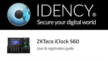 Idency: ZKTeco iClock 560 User & Registration Guide