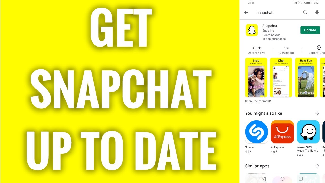 How To Get Snapchat Up To Date YouTube