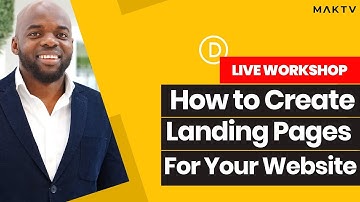 How to create a landing page for your website  - LIVE Workshop + Q&A