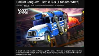 HOW TO CLAIM THE BATTLEBUS IN ROCKET LEAGUE ON EPIC GAMES NOT ON THE PC! CODE: YTSIRGIBBSGAMING