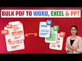 Offline Batch PDF Converter – Bulk PDF Conversion to Word, Excel & PPT Without Internet #ConvertPDF