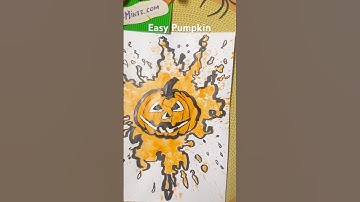 DIY Jack-O’-Lantern Splatter Art for Kids 🎃 | Easy Halloween Pumpkin Craft #halloween #shorts #diy