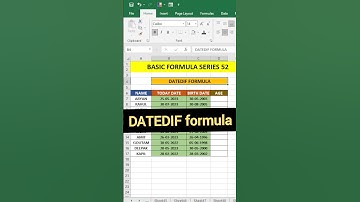 DATEDIF Function | How to Calculate Age in Excel from a Date of Birth | How Old Are You ?